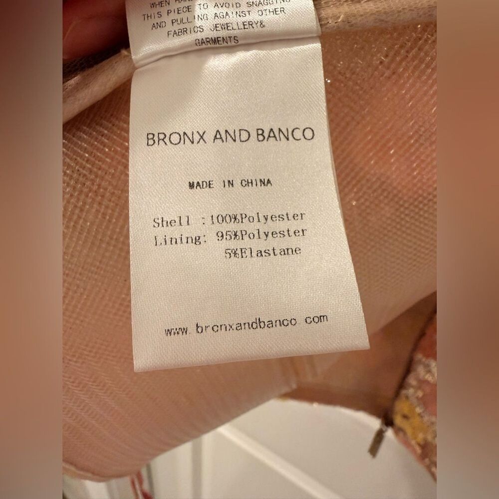 NWOT BRONX AND BANCO Maraya Strapless Floral Sequin Fit & Flare Mini Dress, M - Picture 14 of 16